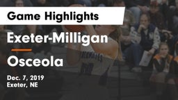 Exeter-Milligan  vs Osceola  Game Highlights - Dec. 7, 2019