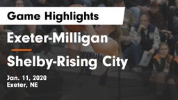 Exeter-Milligan  vs Shelby-Rising City  Game Highlights - Jan. 11, 2020