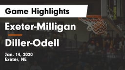 Exeter-Milligan  vs Diller-Odell  Game Highlights - Jan. 14, 2020