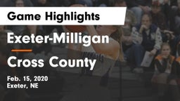 Exeter-Milligan  vs Cross County  Game Highlights - Feb. 15, 2020