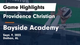 Providence Christian  vs Bayside Academy  Game Highlights - Sept. 9, 2023