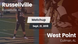 Matchup: Russellville High vs. West Point  2018