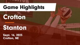 Crofton  vs Stanton  Game Highlights - Sept. 16, 2023