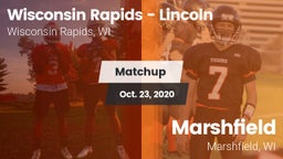Matchup: Wisconsin Rapids - vs. Marshfield  2020