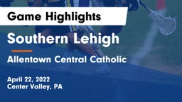 Southern Lehigh  vs Allentown Central Catholic  Game Highlights - April 22, 2022