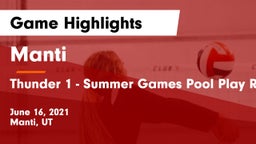 Manti  vs Thunder 1 - Summer Games Pool Play Round 1 Game Highlights - June 16, 2021