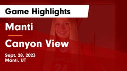 Manti  vs Canyon View  Game Highlights - Sept. 28, 2023