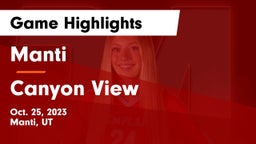 Manti  vs Canyon View  Game Highlights - Oct. 25, 2023