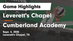 Leverett's Chapel  vs Cumberland Academy Game Highlights - Sept. 4, 2020