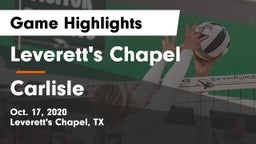 Leverett's Chapel  vs Carlisle  Game Highlights - Oct. 17, 2020