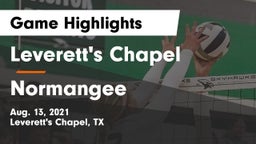 Leverett's Chapel  vs Normangee  Game Highlights - Aug. 13, 2021
