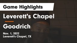 Leverett's Chapel  vs Goodrich  Game Highlights - Nov. 1, 2022