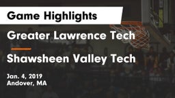 Greater Lawrence Tech  vs Shawsheen Valley Tech  Game Highlights - Jan. 4, 2019
