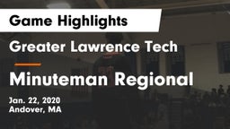 Greater Lawrence Tech  vs Minuteman Regional Game Highlights - Jan. 22, 2020