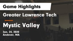 Greater Lawrence Tech  vs Mystic Valley Game Highlights - Jan. 24, 2020