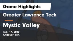 Greater Lawrence Tech  vs Mystic Valley Game Highlights - Feb. 17, 2020