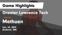 Greater Lawrence Tech  vs Methuen  Game Highlights - Jan. 24, 2022