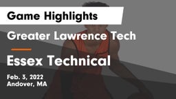 Greater Lawrence Tech  vs Essex Technical  Game Highlights - Feb. 3, 2022