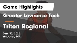 Greater Lawrence Tech  vs Triton Regional  Game Highlights - Jan. 30, 2023