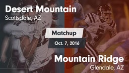 Matchup: Desert Mountain vs. Mountain Ridge  2016