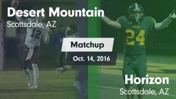 Matchup: Desert Mountain vs. Horizon  2016