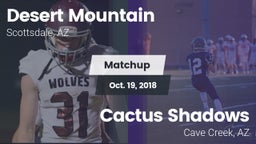 Matchup: Desert Mountain vs. Cactus Shadows  2018
