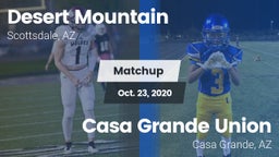 Matchup: Desert Mountain vs. Casa Grande Union  2020