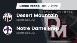 Recap: Desert Mountain  vs. Notre Dame Prep  2022