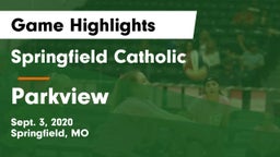 Springfield Catholic  vs Parkview  Game Highlights - Sept. 3, 2020
