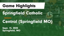 Springfield Catholic  vs Central  (Springfield MO) Game Highlights - Sept. 15, 2020