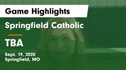 Springfield Catholic  vs TBA Game Highlights - Sept. 19, 2020