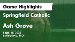 Springfield Catholic  vs Ash Grove  Game Highlights - Sept. 19, 2020