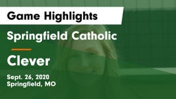 Springfield Catholic  vs Clever  Game Highlights - Sept. 26, 2020
