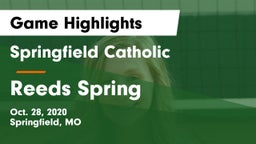 Springfield Catholic  vs Reeds Spring  Game Highlights - Oct. 28, 2020