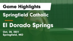 Springfield Catholic  vs El Dorado Springs  Game Highlights - Oct. 28, 2021