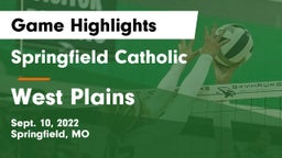 Springfield Catholic  vs West Plains  Game Highlights - Sept. 10, 2022