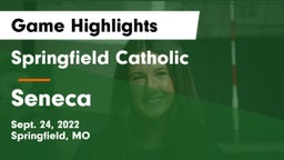 Springfield Catholic  vs Seneca  Game Highlights - Sept. 24, 2022