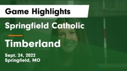 Springfield Catholic  vs Timberland  Game Highlights - Sept. 24, 2022