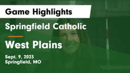 Springfield Catholic  vs West Plains  Game Highlights - Sept. 9, 2023