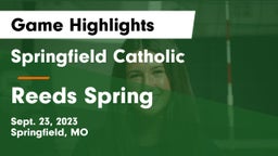 Springfield Catholic  vs Reeds Spring  Game Highlights - Sept. 23, 2023