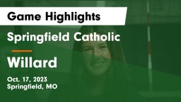 Springfield Catholic  vs Willard  Game Highlights - Oct. 17, 2023