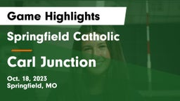 Springfield Catholic  vs Carl Junction  Game Highlights - Oct. 18, 2023