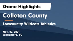 Colleton County  vs Lowcountry Wildcats Athletics Game Highlights - Nov. 29, 2021