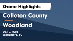 Colleton County  vs Woodland  Game Highlights - Dec. 3, 2021