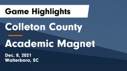 Colleton County  vs Academic Magnet  Game Highlights - Dec. 8, 2021