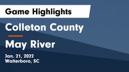 Colleton County  vs May River Game Highlights - Jan. 21, 2022