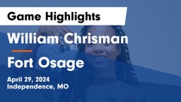 William Chrisman  vs Fort Osage  Game Highlights - April 29, 2024