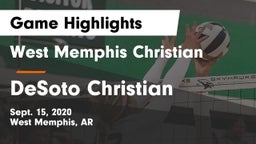 West Memphis Christian  vs DeSoto Christian Game Highlights - Sept. 15, 2020