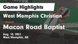 West Memphis Christian  vs Macon Road Baptist Game Highlights - Aug. 10, 2021