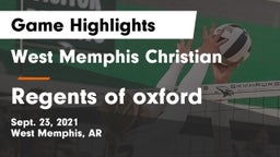 West Memphis Christian  vs Regents of oxford Game Highlights - Sept. 23, 2021